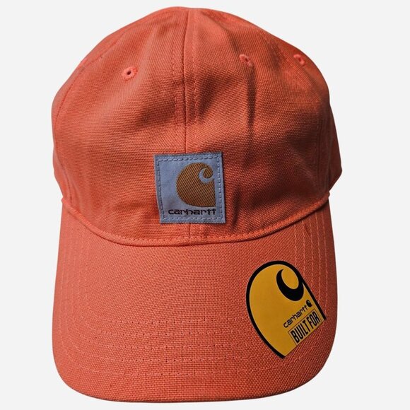 Carhartt Accessories - Carhartt Women's Orange Logo Velcro Adjustable Cap Hat New With Tags